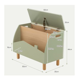 Παιδικό Ξύλινο Κουτί Αποθήκευσης Παιχνιδιών με 1 Ράφι 60 x 30 x 44 ... Παιδικό Ξύλινο Κουτί Αποθήκευσης Παιχνιδιών με 1 Ράφι 60 x 30 x 44 ...