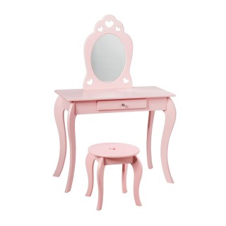 Παιδικό Ξύλινο Μπουντουάρ με Καθρέπτη και Σκαμπό 70 x 34 x 105.5 cm... Παιδικό Ξύλινο Μπουντουάρ με Καθρέπτη και Σκαμπό 70 x 34 x 105.5 cm...