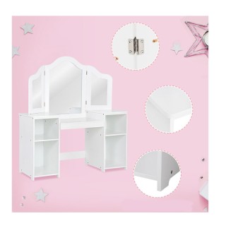 Παιδικό Ξύλινο Μπουντουάρ με Καθρέπτη / Γραφείο 2 σε 1 107 x 40 x 1... Παιδικό Ξύλινο Μπουντουάρ με Καθρέπτη / Γραφείο 2 σε 1 107 x 40 x 1...