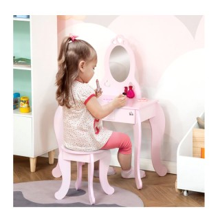 Παιδικό Ξύλινο Μπουντουάρ με Καθρέπτη και Σκαμπό 60 x 36 x 88 cm HO... Παιδικό Ξύλινο Μπουντουάρ με Καθρέπτη και Σκαμπό 60 x 36 x 88 cm HO...