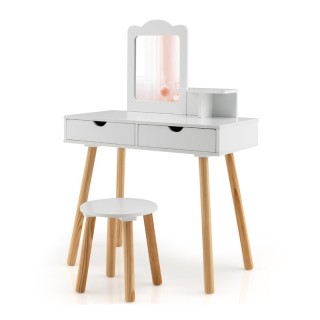 Παιδικό Ξύλινο Μπουντουάρ με Καθρέπτη και Σκαμπό 70 x 37 x 100 cm C... Παιδικό Ξύλινο Μπουντουάρ με Καθρέπτη και Σκαμπό 70 x 37 x 100 cm C...