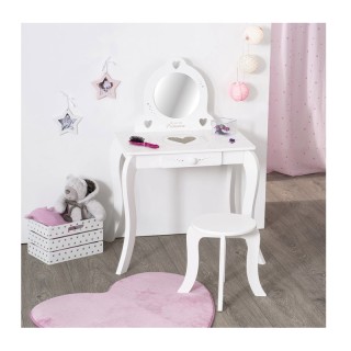 Παιδικό Ξύλινο Μπουντουάρ με Καθρέπτη και Σκαμπό 71.5 x 50.5 x 91 c... Παιδικό Ξύλινο Μπουντουάρ με Καθρέπτη και Σκαμπό 71.5 x 50.5 x 91 c...