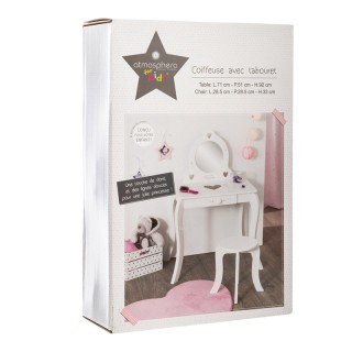 Παιδικό Ξύλινο Μπουντουάρ με Καθρέπτη και Σκαμπό 71.5 x 50.5 x 91 c... Παιδικό Ξύλινο Μπουντουάρ με Καθρέπτη και Σκαμπό 71.5 x 50.5 x 91 c...