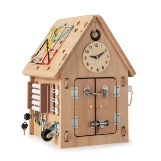 Παιδικό Ξύλινο Σπιτάκι Δραστηριοτήτων 31 x 30 x 42 cm Costway TM10031