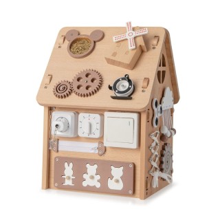 Παιδικό Ξύλινο Σπιτάκι Δραστηριοτήτων 31 x 30 x 42 cm Costway TM10031