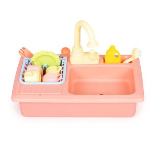 Παιδικός Πλαστικός Νεροχύτης Κουζίνας με Βρύση και Αξεσουάρ Χρώματο...