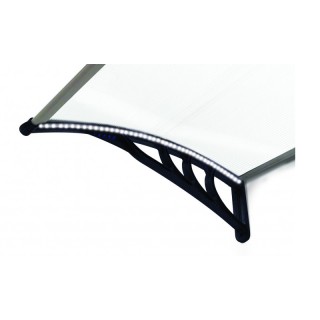 Πλαστικό Κιόσκι - Τέντα Πόρτας Εισόδου με Ηλιακό LED Φωτισμό 80 x 1...