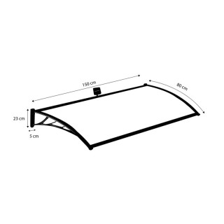 Πλαστικό Κιόσκι - Τέντα Πόρτας Εισόδου με Ηλιακό LED Φωτισμό 80 x 1... Πλαστικό Κιόσκι - Τέντα Πόρτας Εισόδου με Ηλιακό LED Φωτισμό 80 x 1...