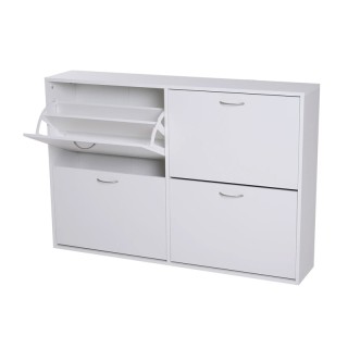 Ξύλινη Παπουτσοθήκη 120 x 24 x 81 cm HOMCOM 837-004WT Ξύλινη Παπουτσοθήκη 120 x 24 x 81 cm HOMCOM 837-004WT