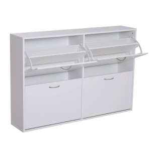 Ξύλινη Παπουτσοθήκη 120 x 24 x 81 cm HOMCOM 837-004WT Ξύλινη Παπουτσοθήκη 120 x 24 x 81 cm HOMCOM 837-004WT