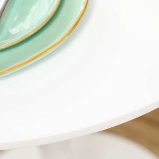 HOMCOM Μοντέρνο στρογγυλό τραπέζι για 2 άτομα σε MDF και ατσάλι, Ø7... HOMCOM Μοντέρνο στρογγυλό τραπέζι για 2 άτομα σε MDF και ατσάλι, Ø7...