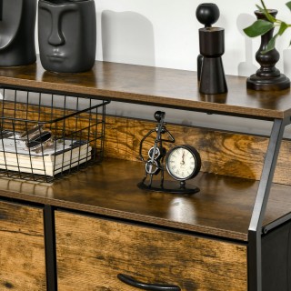 Συρταριέρα HOMCOM με 5 Πτυσσόμενα συρτάρια από ύφασμα Industrial St...