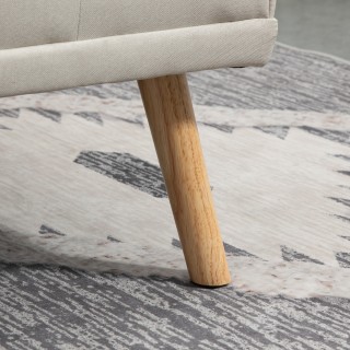 Ανακλινόμενος καναπές-κρεβάτι 3 θέσεων HOMCOM με επένδυση από λινό ...