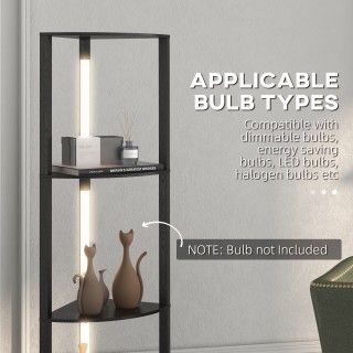 Φωτιστικό δαπέδου HOMCOM με κολόνα από MDF με 4 ράφια και φωτισμό L... Φωτιστικό δαπέδου HOMCOM με κολόνα από MDF με 4 ράφια και φωτισμό L...