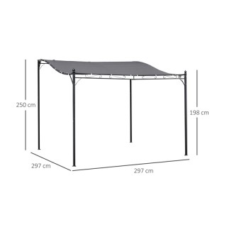 Πέργκολα - Τέντα Κήπου 2.97 x 2.97 x 2.50 m Χρώματος Γκρι Outsunny ... Πέργκολα - Τέντα Κήπου 2.97 x 2.97 x 2.50 m Χρώματος Γκρι Outsunny ...