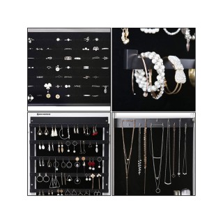 Περιστρεφόμενη Κοσμηματοθήκη Μπιζουτιέρα με Ολόσωμο Καθρέπτη 38 x 1...