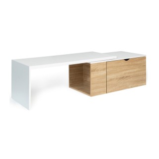 Περιστρεφόμενο και Επεκτεινόμενο Τραπέζι Σαλονιού 100 - 146.5 x 48 ...