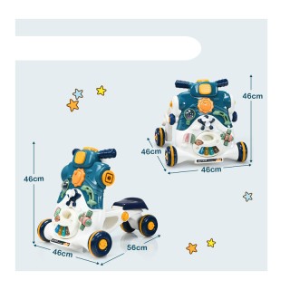 Περπατούρα με Μουσική και Φώτα 3 σε 1 46 x 46 x 46 cm Χρώματος Μπλε...