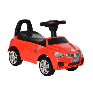Περπατούρα Ride On Αυτοκινητάκι με Μουσική και Φώτα Χρώματος Κόκκιν...