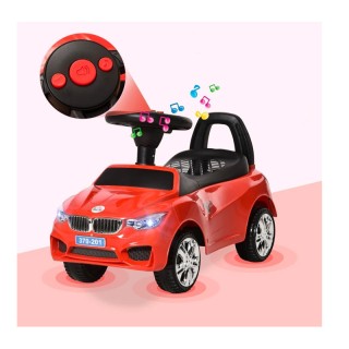 Περπατούρα Ride On Αυτοκινητάκι με Μουσική και Φώτα Χρώματος Κόκκιν...