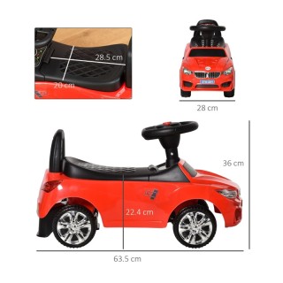 Περπατούρα Ride On Αυτοκινητάκι με Μουσική και Φώτα Χρώματος Κόκκιν...