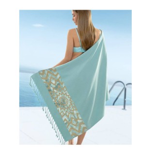 Πετσέτα Θαλάσσης 100% Βαμβάκι 90 x 170 cm Pestemal 17 Aqua Guy Laro...