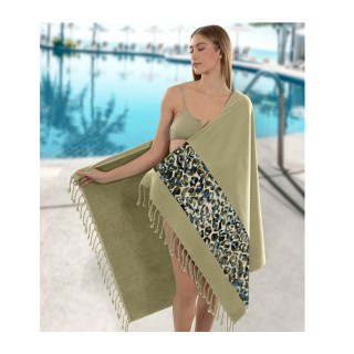 Πετσέτα Θαλάσσης 100% Βαμβάκι 90 x 170 cm Pestemal 18 Khaki Guy Lar... Πετσέτα Θαλάσσης 100% Βαμβάκι 90 x 170 cm Pestemal 18 Khaki Guy Lar...