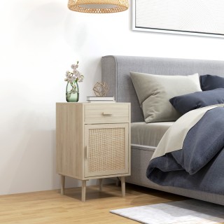 HOMCOM Σετ 2 κομοδίνα για την κρεβατοκάμαρα με συρτάρι και πόρτα σε...