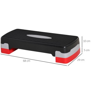 HOMCOM Step Fitness για Αερόμπικ με Ρυθμιζόμενο Ύψος 10-15 cm, 68x2...