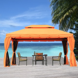 Outsunny Luxury Gazebo Garden Τέντα με υδατοαπωθητικό κουβούκλιο 3x... Outsunny Luxury Gazebo Garden Τέντα με υδατοαπωθητικό κουβούκλιο 3x...