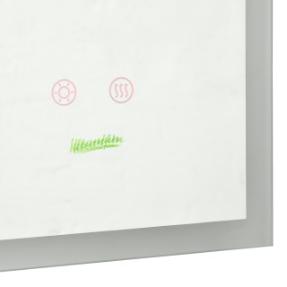 Καθρέφτης μπάνιου Kleankin με φως LED 70x50 cm, Καθρέφτης με λειτου... Καθρέφτης μπάνιου Kleankin με φως LED 70x50 cm, Καθρέφτης με λειτου...