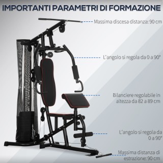 HOMCOM Fitness Station με ατσάλινα βάρη 45 κιλών, Πολυλειτουργικό γ... HOMCOM Fitness Station με ατσάλινα βάρη 45 κιλών, Πολυλειτουργικό γ...