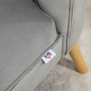 HOMCOM Μοντέρνα καρέκλα σαλονιού και τραπεζαρίας με επενδυμένο κάθι...