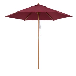 Outsunny Ξύλινη Ομπρέλα, μπορντό, Φ2,5μ 01-0583 Outsunny Ξύλινη Ομπρέλα, μπορντό, Φ2,5μ 01-0583