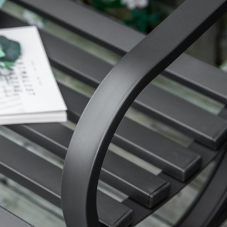 Outsunny Πάγκος κήπου 2 θέσεων από ατσάλι και χυτοσίδηρο με μπράτσα... Outsunny Πάγκος κήπου 2 θέσεων από ατσάλι και χυτοσίδηρο με μπράτσα...