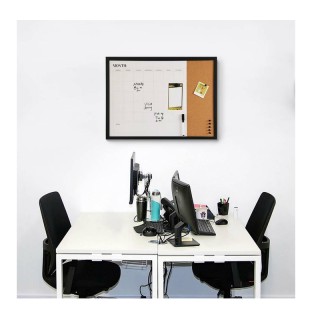 Πίνακας Ανακοινώσεων Μαγνητικός - Φελλού 2 σε 1 60 x 40 cm Bakaji 0...