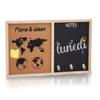 Πίνακας Ανακοινώσεων Μαυροπίνακας - Φελλού 2 σε 1 55 x 35 cm Bakaji...