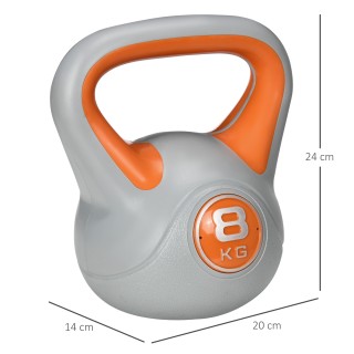 SPORTNOW Kettlebell 8kg σε PU και Sand με επίπεδη βάση και λαβή για... SPORTNOW Kettlebell 8kg σε PU και Sand με επίπεδη βάση και λαβή για...