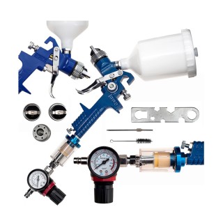 Πιστόλι Βαφής Αέρος Άνω Δοχείου 1.4 και 1.7 mm με Ρυθμιστή Πίεσης T...