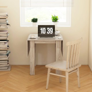 Τραπέζι με φύλλα HOMCOM για 4 άτομα max, αδιάβροχο και ανθεκτικό στ...