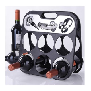 Πλαστική Ραφιέρα Κρασιών για 6 Μπουκάλια με Αξεσουάρ 15 x 29.5 cm B... Πλαστική Ραφιέρα Κρασιών για 6 Μπουκάλια με Αξεσουάρ 15 x 29.5 cm B...