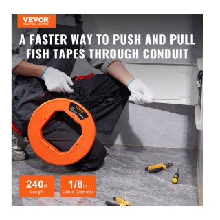 Πλαστική Ατσαλίνα Ηλεκτρολόγου Μήκους 3.2 m με Διάμετρο 3 mm VEVOR ...