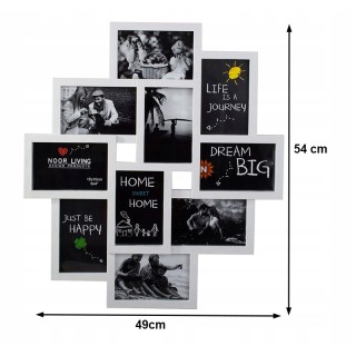 Πλαστική Κορνίζα 10 Θέσεων 49 x 54 cm Χρώματος Λευκό Verk Group 590...