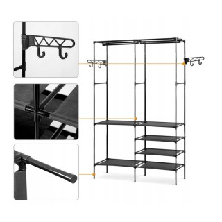Πλαστική Κρεμάστρα Ρούχων Δαπέδου 107 x 35.5 x 174 cm Massido MS-866 Πλαστική Κρεμάστρα Ρούχων Δαπέδου 107 x 35.5 x 174 cm Massido MS-866