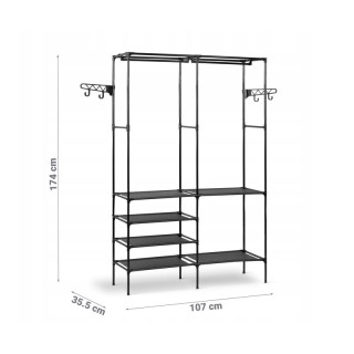 Πλαστική Κρεμάστρα Ρούχων Δαπέδου 107 x 35.5 x 174 cm Massido MS-866 Πλαστική Κρεμάστρα Ρούχων Δαπέδου 107 x 35.5 x 174 cm Massido MS-866