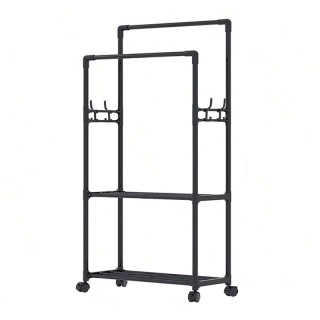 Πλαστική Τροχήλατη Κρεμάστρα Δαπέδου με 2 Ράγες και 2 Ράφια 60 x 33... Πλαστική Τροχήλατη Κρεμάστρα Δαπέδου με 2 Ράγες και 2 Ράφια 60 x 33...