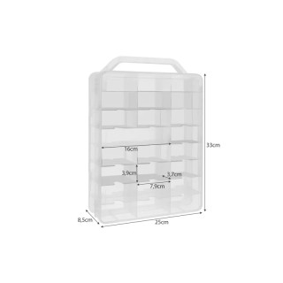 Πλαστική Βαλίτσα/Ράφι για 46 Αυτοκινητάκια 25 x 8.5 x 33 cm Kruzzel...