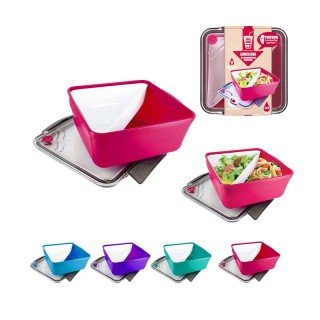 Πλαστικό Φαγητοδοχείο με Αφαιρούμενο Διαμέρισμα και Βαλβίδα Χρώματο... Πλαστικό Φαγητοδοχείο με Αφαιρούμενο Διαμέρισμα και Βαλβίδα Χρώματο...