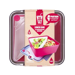 Πλαστικό Φαγητοδοχείο με Αφαιρούμενο Διαμέρισμα και Βαλβίδα Χρώματο...