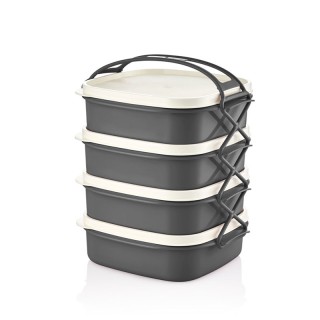 Πλαστικό Φαγητοδοχείο - Lunch Box 4 Επιπέδων 20 x 19 x 25.5 cm Herz... Πλαστικό Φαγητοδοχείο - Lunch Box 4 Επιπέδων 20 x 19 x 25.5 cm Herz...